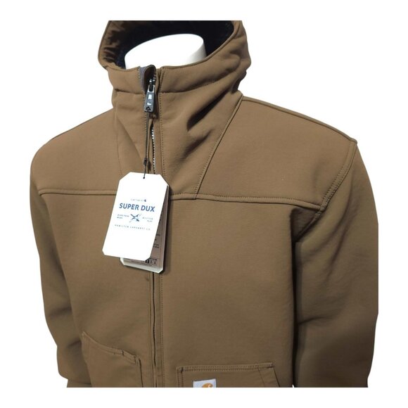 NWT Carhartt Super Dux Sherpa-Lined Jacket MED Brown Cozy & Durable ($149 MSRP) - Picture 5 of 13